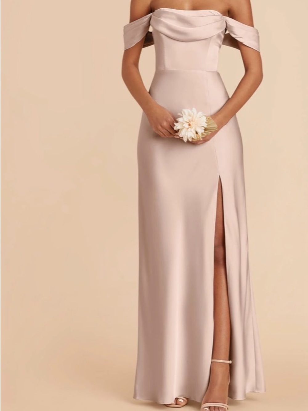 Birdy Grey Mia Off-Shoulder Champagne Dress